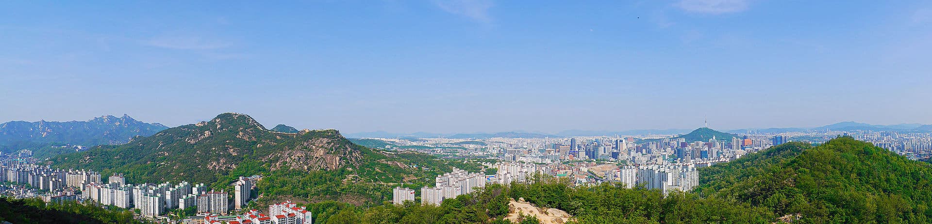 서대문 안산 안산에서 본 풍경